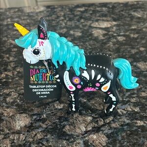 ASHLAND DIA DE LOS MUERTOS UNICORN SKELETON TABLETOP DECOR NWT
